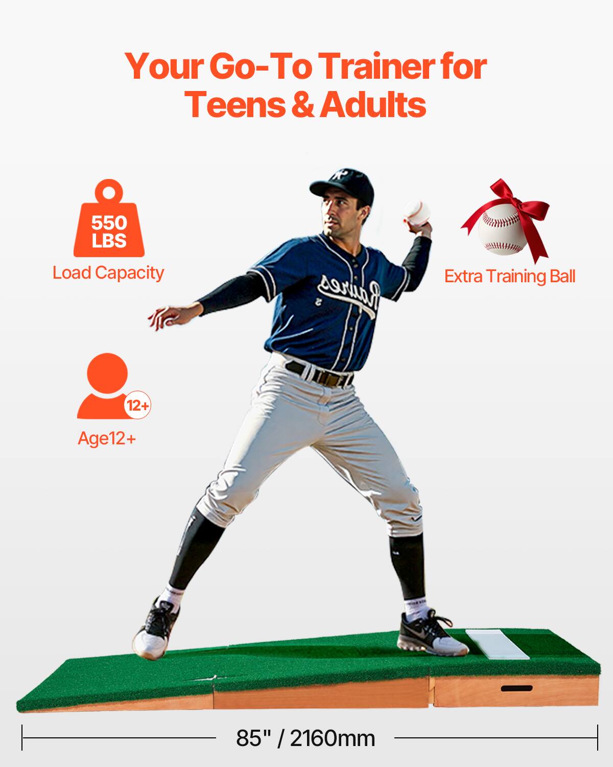 Your Go-To Trainer for Teens & Adults

550 LBS Load Capacity

Age 12+

Extra Training Ball

85" / 2160mm