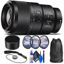 Sony - FE 90mm f/2.8 Macro G OSS Lens + Filter Kit + Cap Keeper + Cleaning Kit - Black