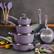 Left. Tramontina - 14PC Cold Forged Cookware Set - Purple.