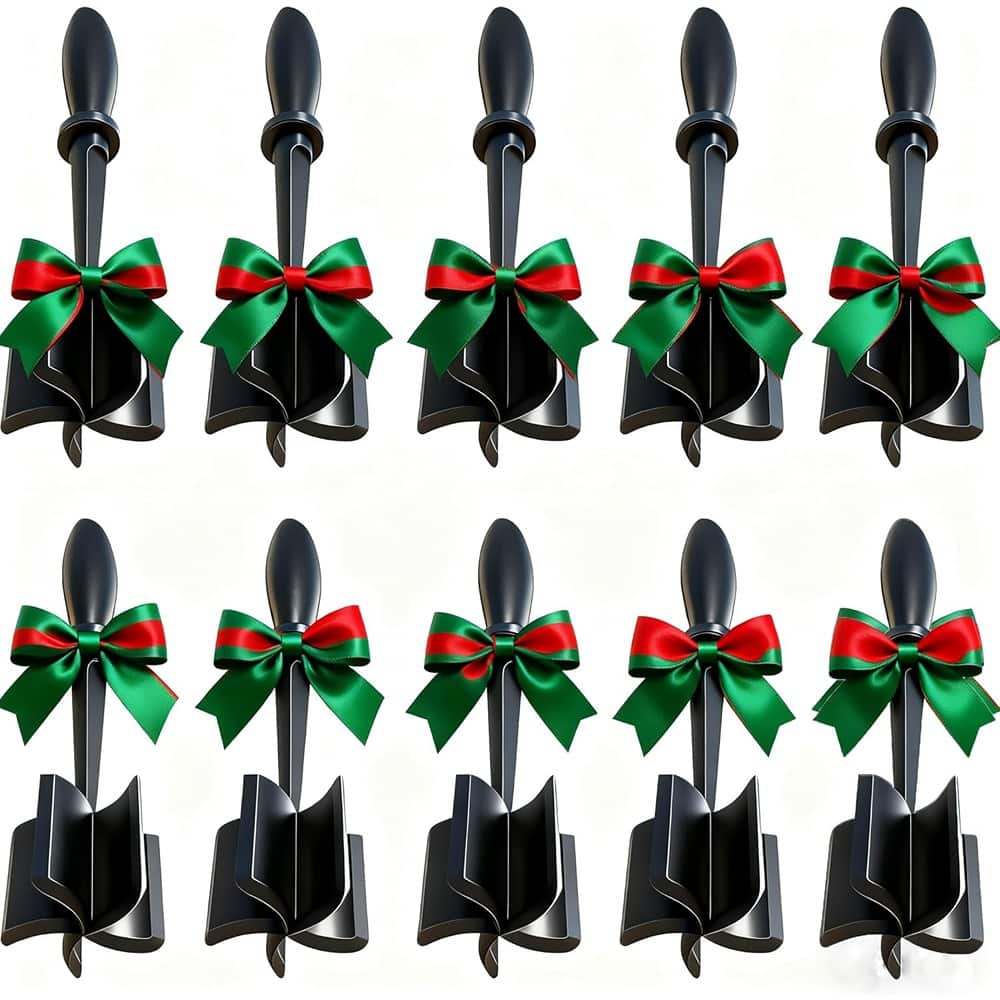 MOSZAR LLC - 10-Pc Meat Masher – Nylon 5-Curve Blades, Heat-Resistant, Black