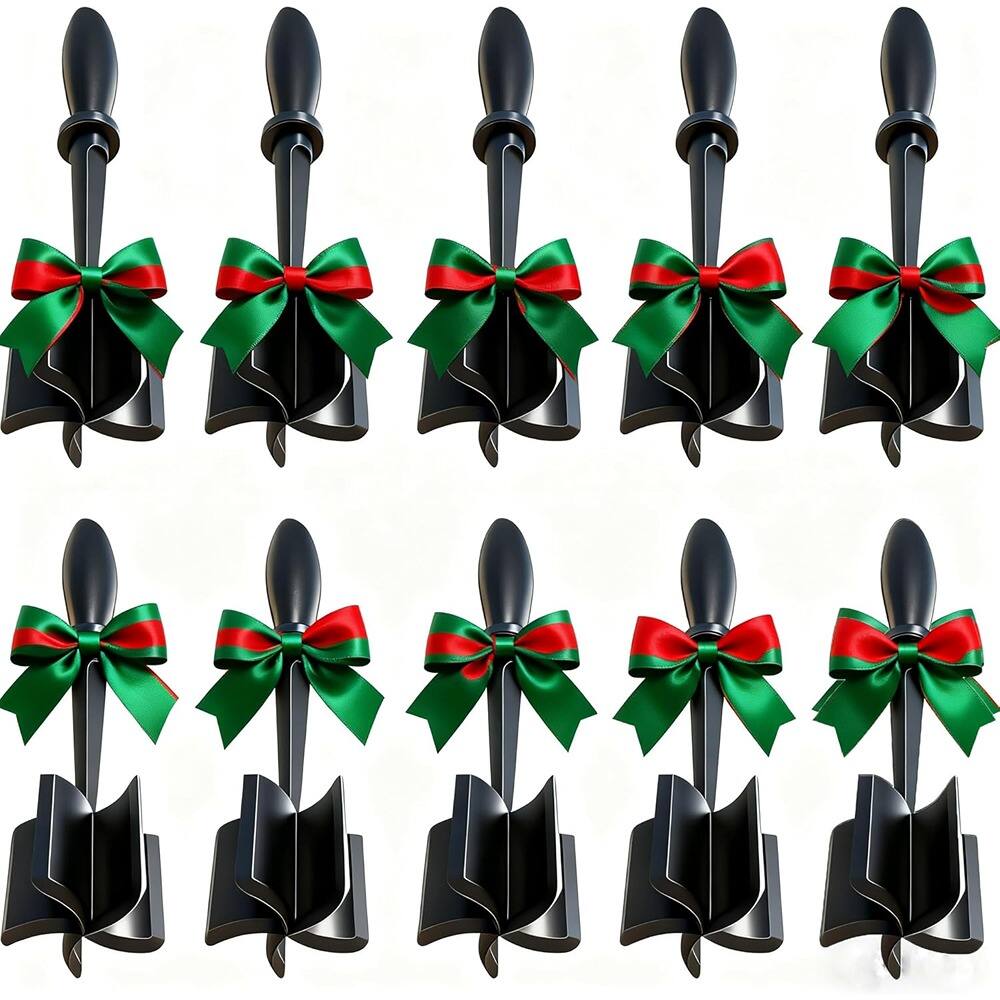 MOSZAR LLC - 10-Pc Meat Masher – Nylon 5-Curve Blades, Heat-Resistant, Black