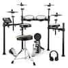 Front. Donner music - Donner DED-200X Electronic Drum Set - Black.