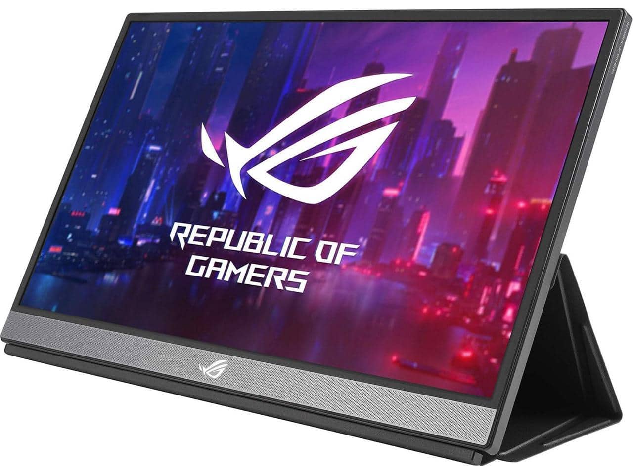 ASUS - ROG Strix (XG17AHP) Silver 17.3" Portable IPS Gaming Monitor Built-in Speakers - Black