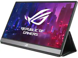 ASUS - ROG Strix (XG17AHP) Silver 17.3" Portable IPS Gaming Monitor Built-in Speakers - Black