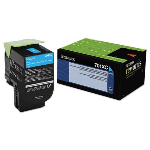 Lexmark - 70C1XC0 Return Program 4,000 Page-Yield Extra High-Yield Toner - Cyan