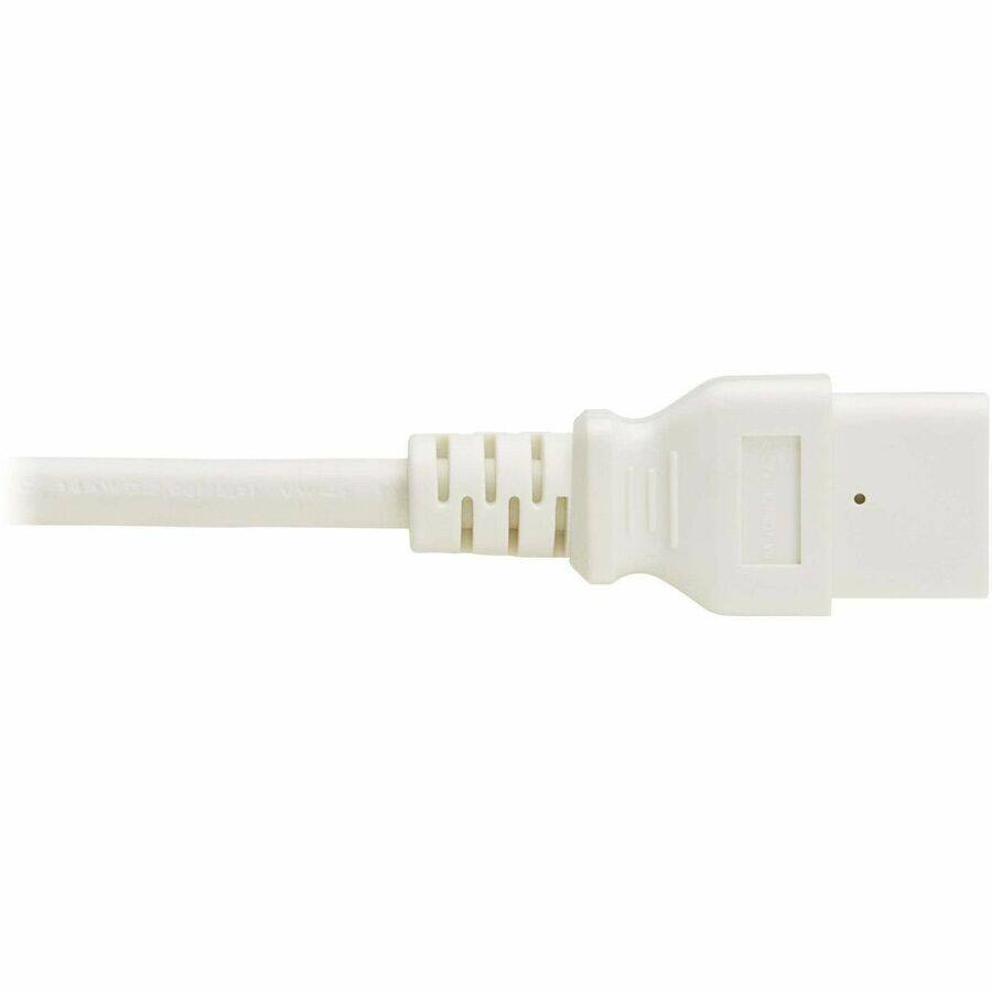 Alt View 1. Tripp Lite - Eaton Tripp Lite Series Power Cord, C14 to C21 - Heavy-Duty, 15A, 250V, 14 AWG, 2 ft. (0.6 m), White - For Computer - White.