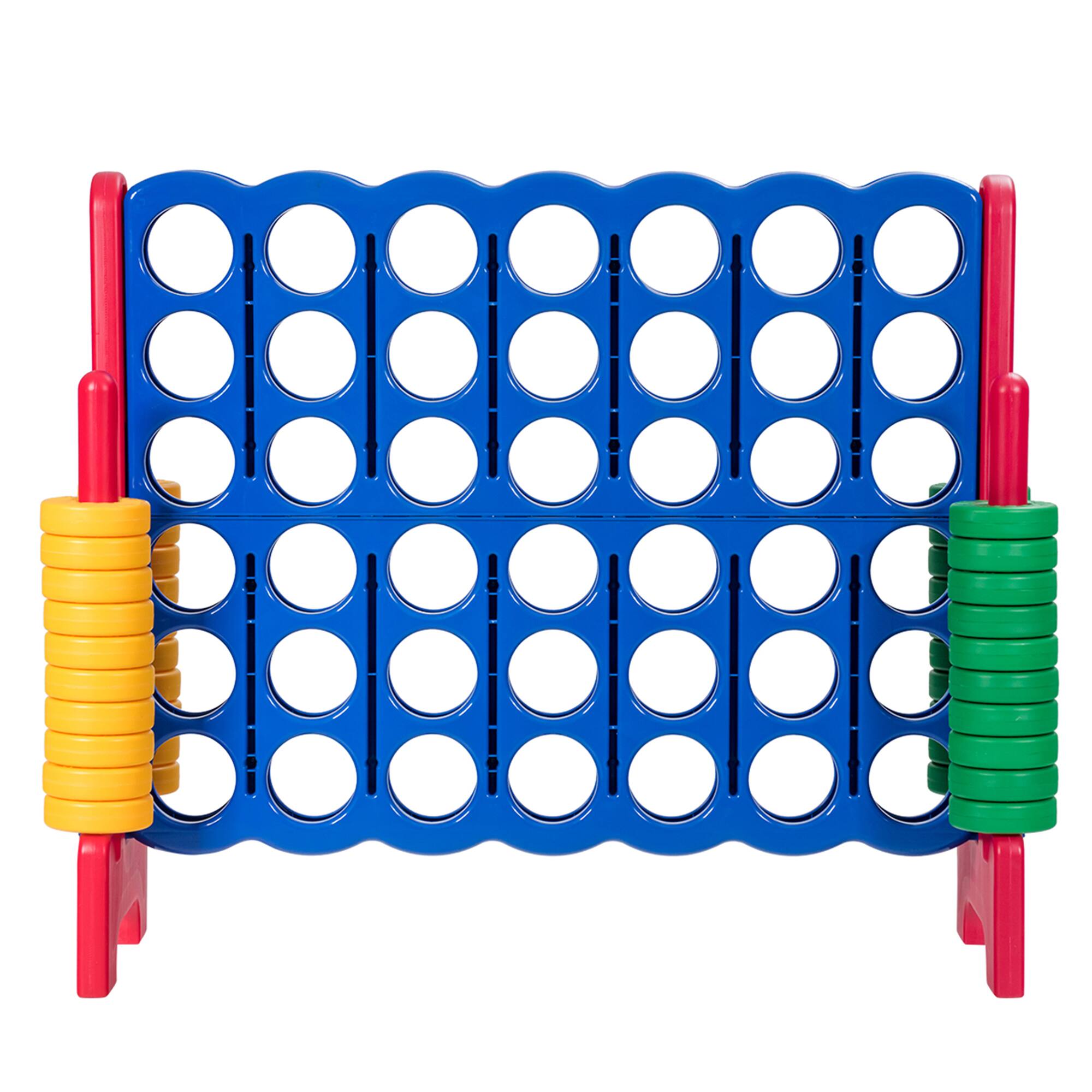 Alt View 5. Gymax - Gymax Jumbo 4-to-Score Game Set Giant 4 in A Row Kids Adults w/ 42 Jumbo Rings - Blue.