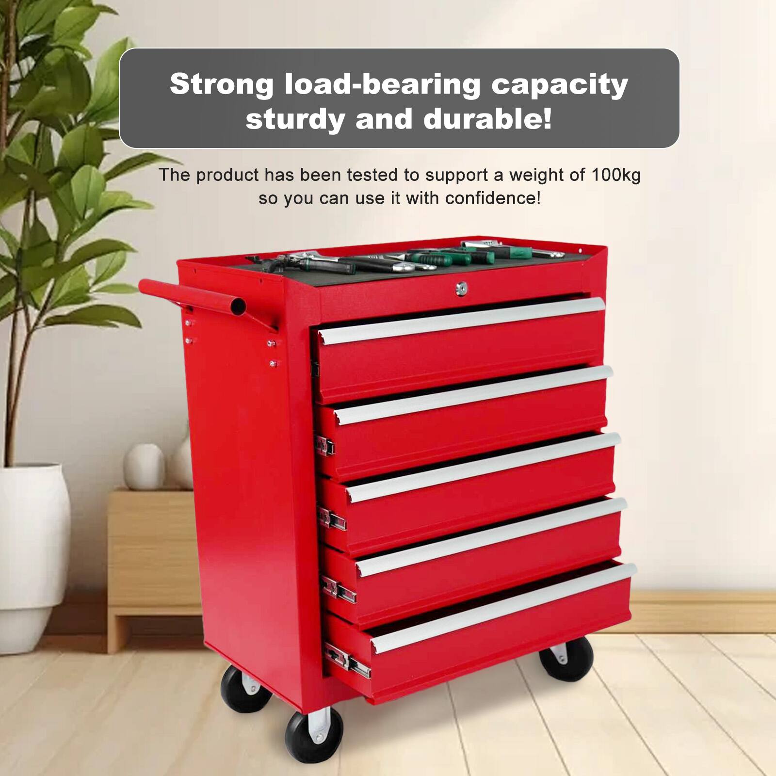 Strong load-bearing capacity, sturdy and durable!  
The product has been tested to support a weight of 100kg so you can use it with confidence!