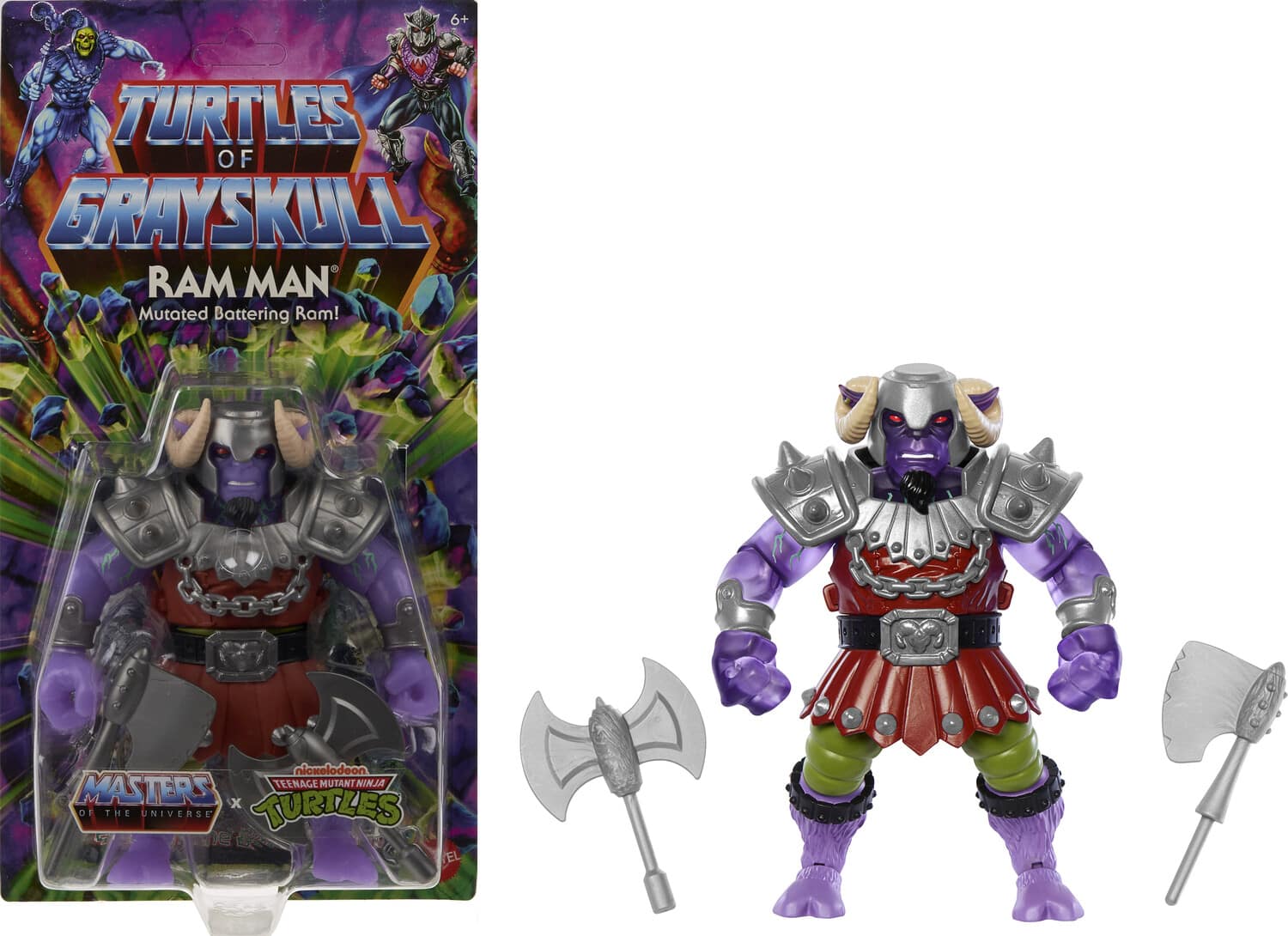 Mattel - Collectible - Masters Of The Universe Origins: Turtles of Grayskull Ram Man (He-Man, MOTU, TMNT) - COLLECTABLES - Multicolor