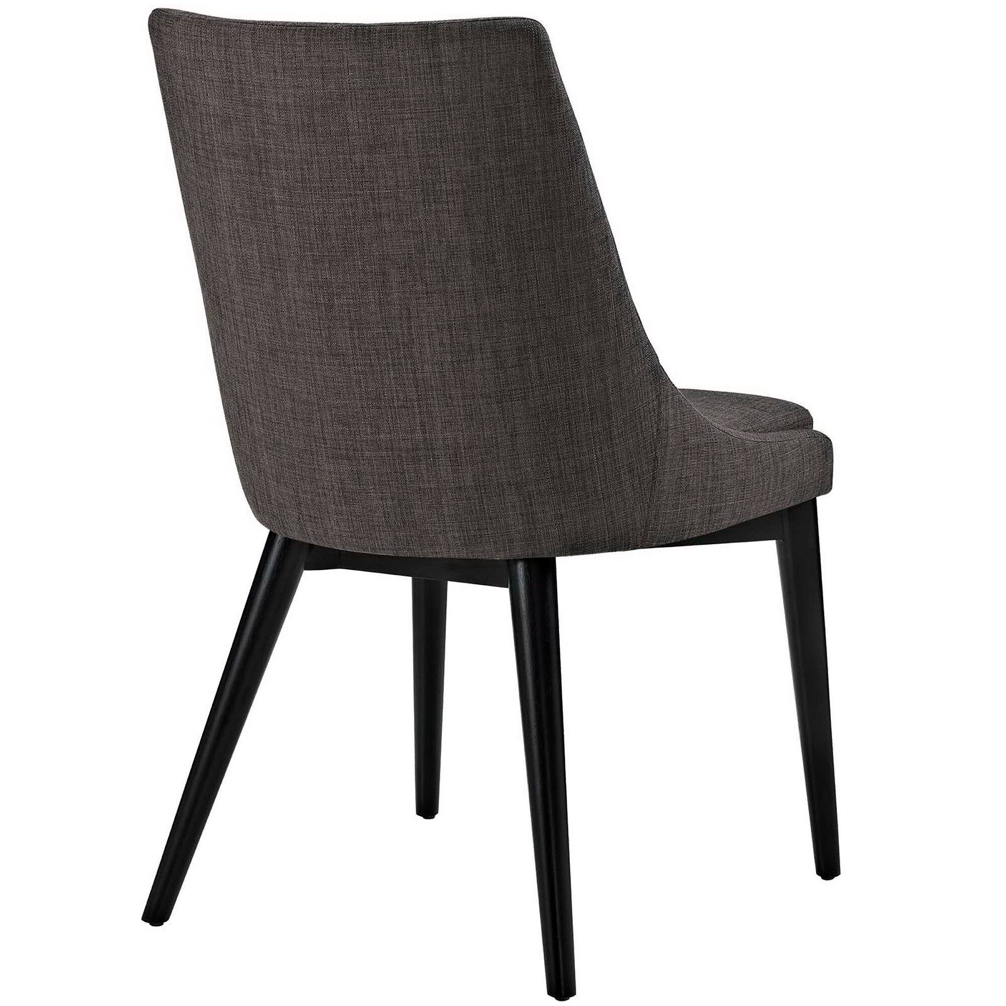 Back. Modway - Viscount Fabric Dining Chair by Modway - Brown.