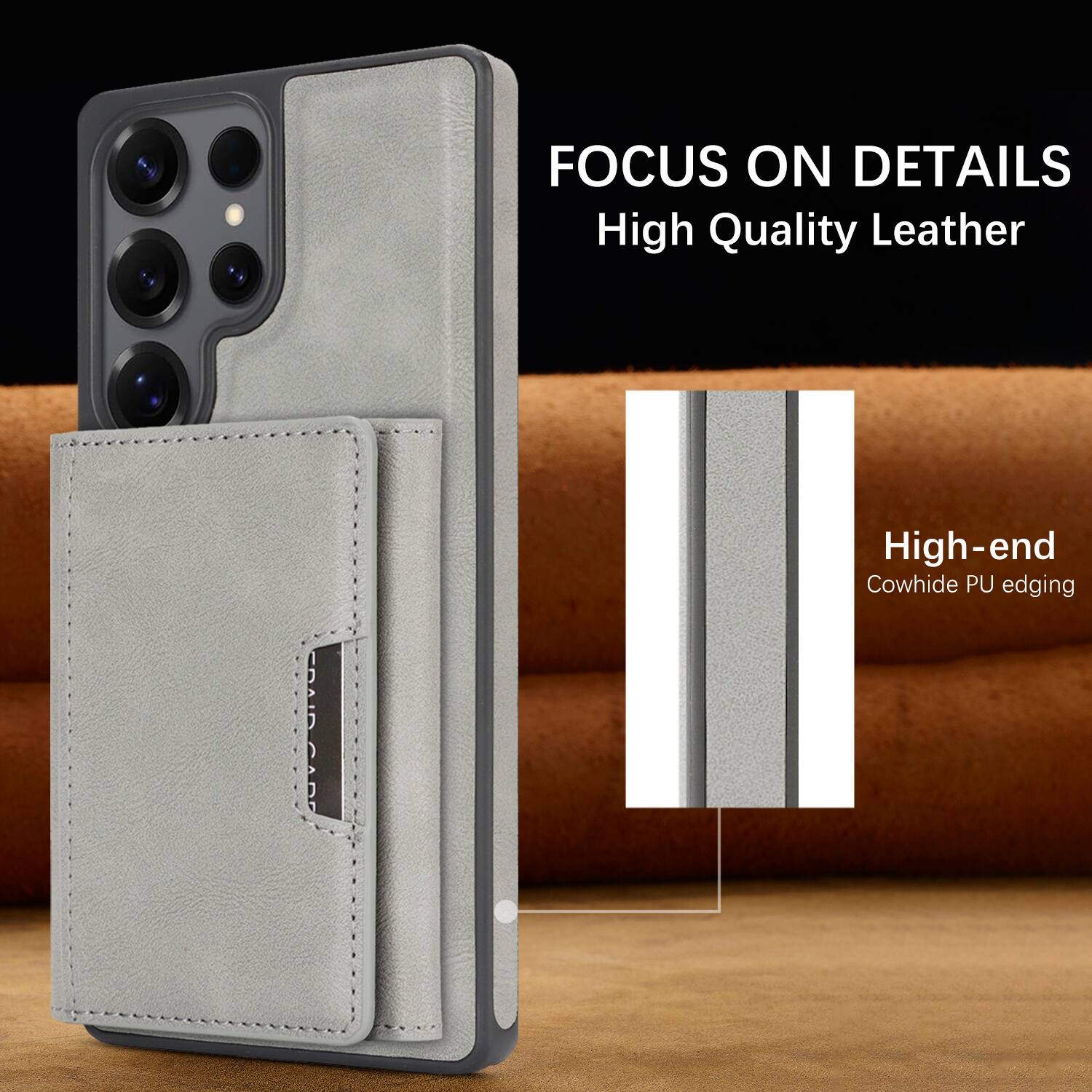 FOCUS ON DETAILS  
High Quality Leather  
High-end Cowhide PU edging