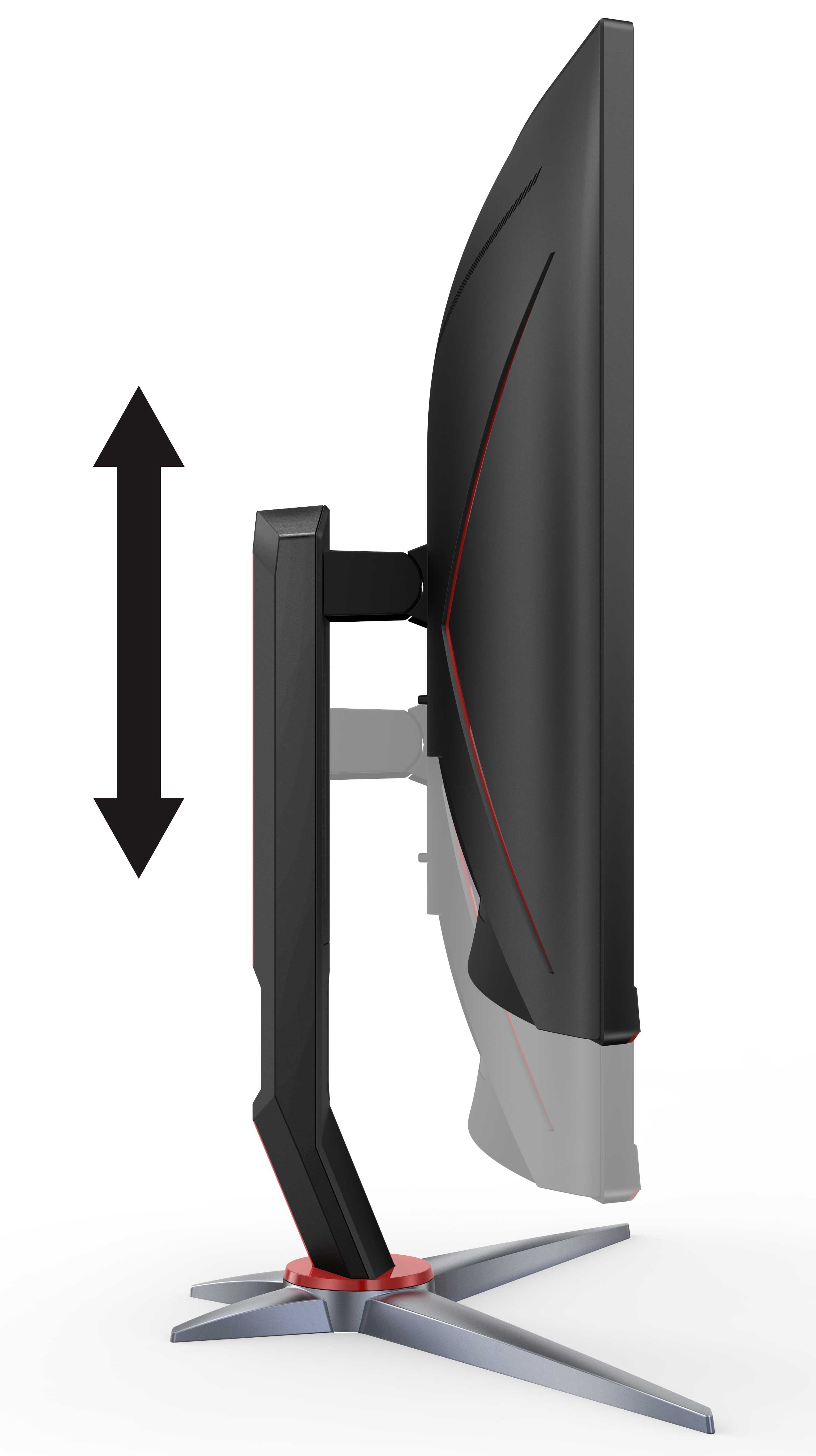 Alt View Zoom 17. AOC - G2 Series C27G2 27" LED Curved FHD FreeSync Premium Monitor (DisplayPort, HDMI, VGA) - Black/Red.