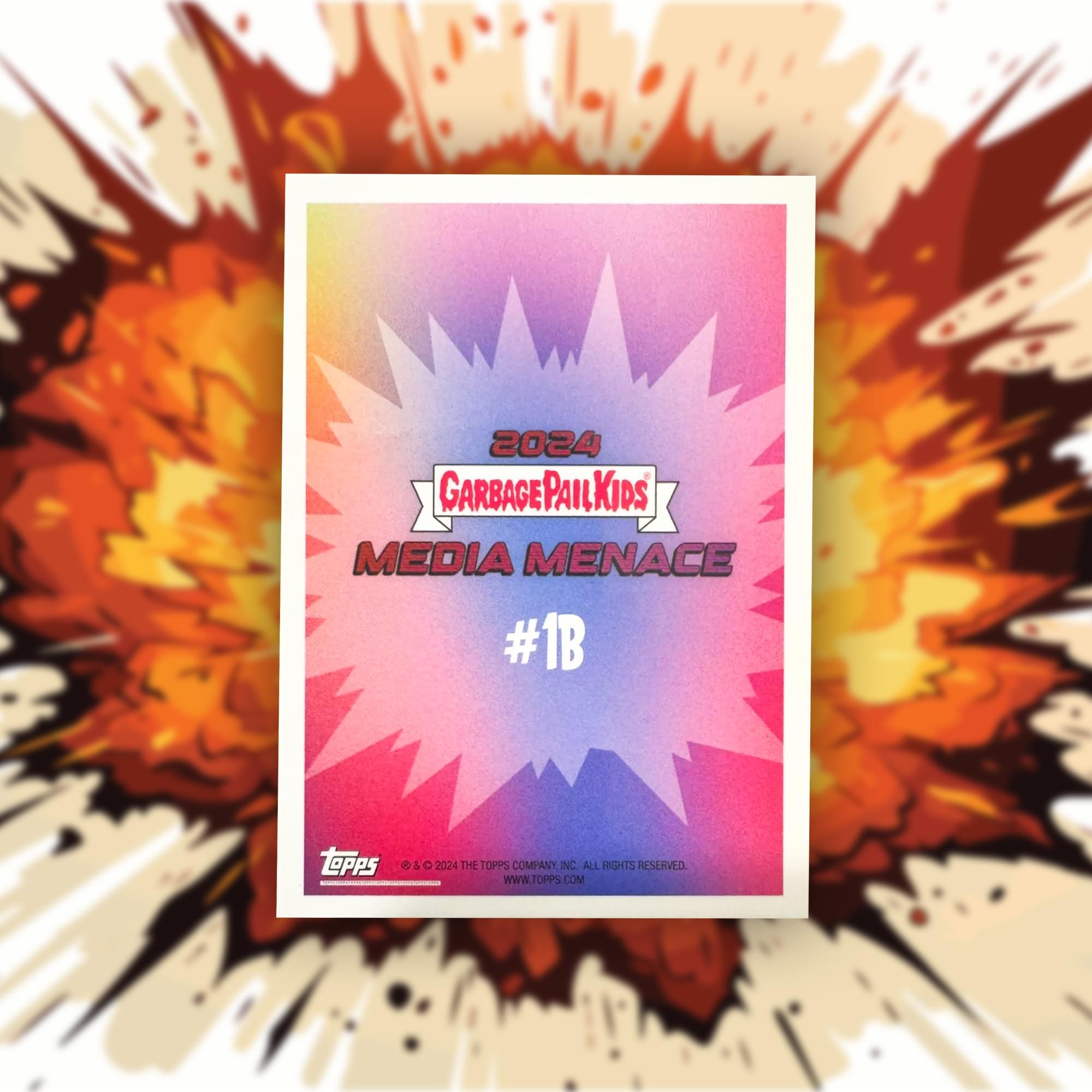 2024 Garbage Pail Kids Pail Kids Media Menace #1B Topps & © 2024 The Topps Company Inc. All Rights Reserved. WWW.TOPPS.COM