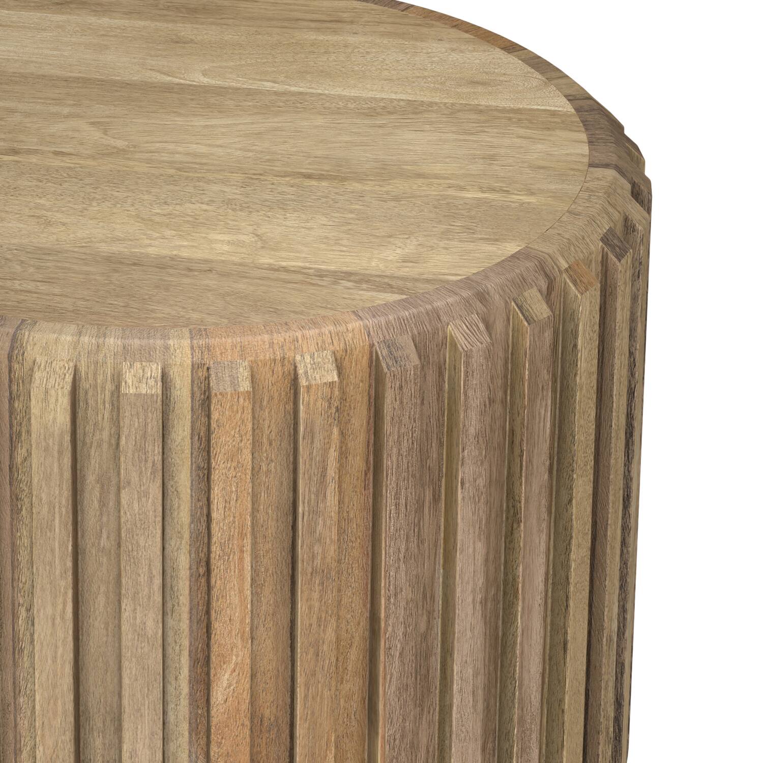 Alt View 5. Simpli Home - Lyall 16 inch Wide Solid Mango Contemporary End Table in Natural, Assembled - Natural.
