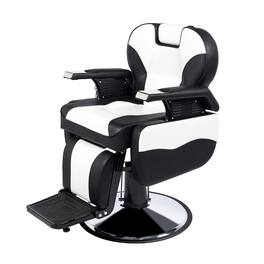 Winado - All Purpose Hydraulic Barber Chair Recline 360 Degree Swivel Height Adjustable Heavy Duty Hairdresser Chair for Salon - Black & White