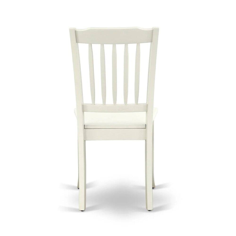 Alt View 1. East West Furniture - Dining Chair Linen White - Brown.