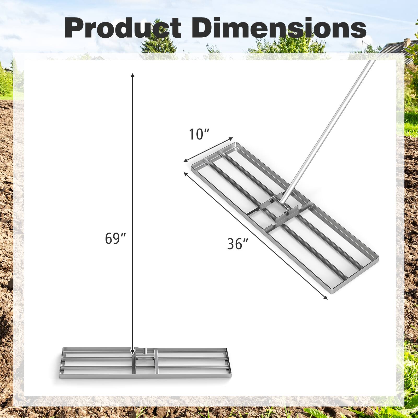 Product Dimensions: 10" x 69" x 36"