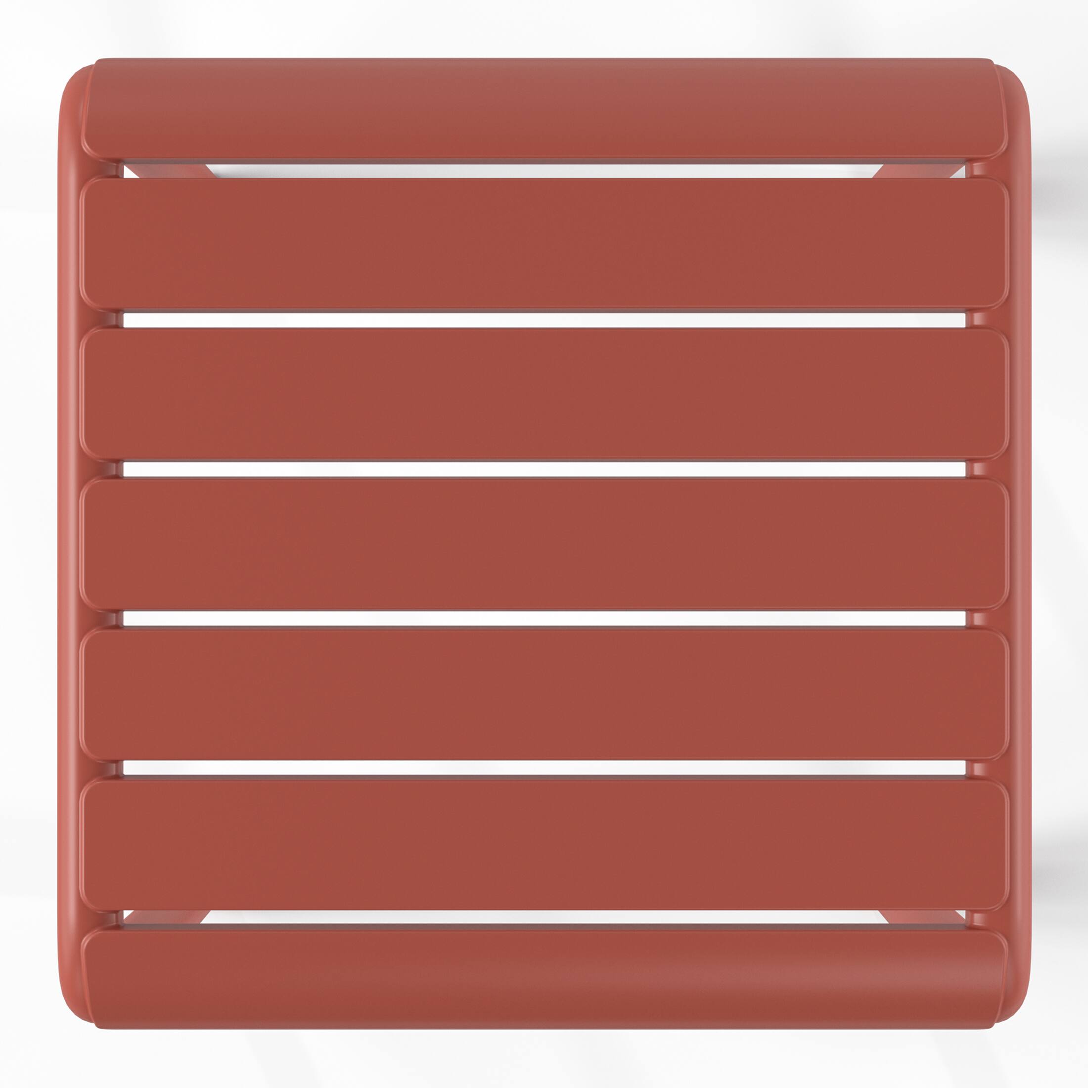 Alt View 4. WestinTrends - WestinTrends Playa Plastic Modern Outdoor Patio Accent Side Tables (Set of 2) - Red.