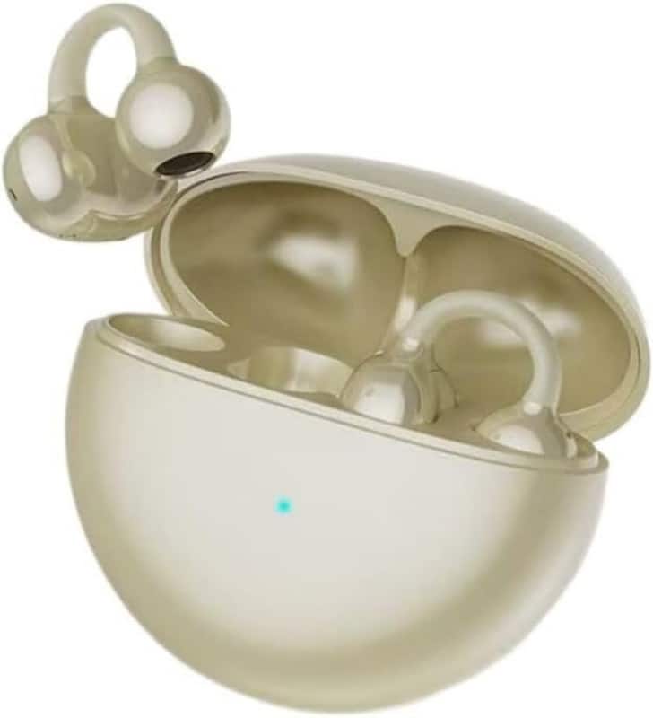 SKRAN - Wireless Earbuds- Hi-FEC Stereo Sound, Cloud-Like Comfort Fit, No Sound Leakage & Metallic Electroplating Design - Off-white