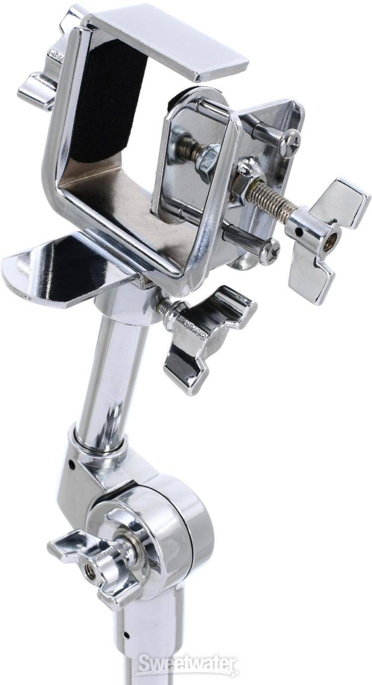 Left. Gibraltar Hardware - Medium Weight Bongo Stand with Elliptical Legs, Adjustable Mounting Clip and Stable Tripod Design.