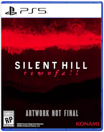 B E PS5 SILENT HILL townfail RATING PENDING COTE en ATTENTE RP ESRB ARTWORK NOT FINAL 2026 Konami Digital Entertainment KONAMI 2026 Annapurna Games, LLC - RP (Rating Pending)