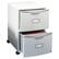 Front. Storex - 2-Drawer Mobile Vertical File Cabinet, Letter/Legal Size, Lockable, 26"H x 14.75"W x 18.25"D - Gray.