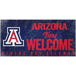 Fan Creations - Arizona Wildcats 6" x 12" Fans Welcome Sign - Multicolor