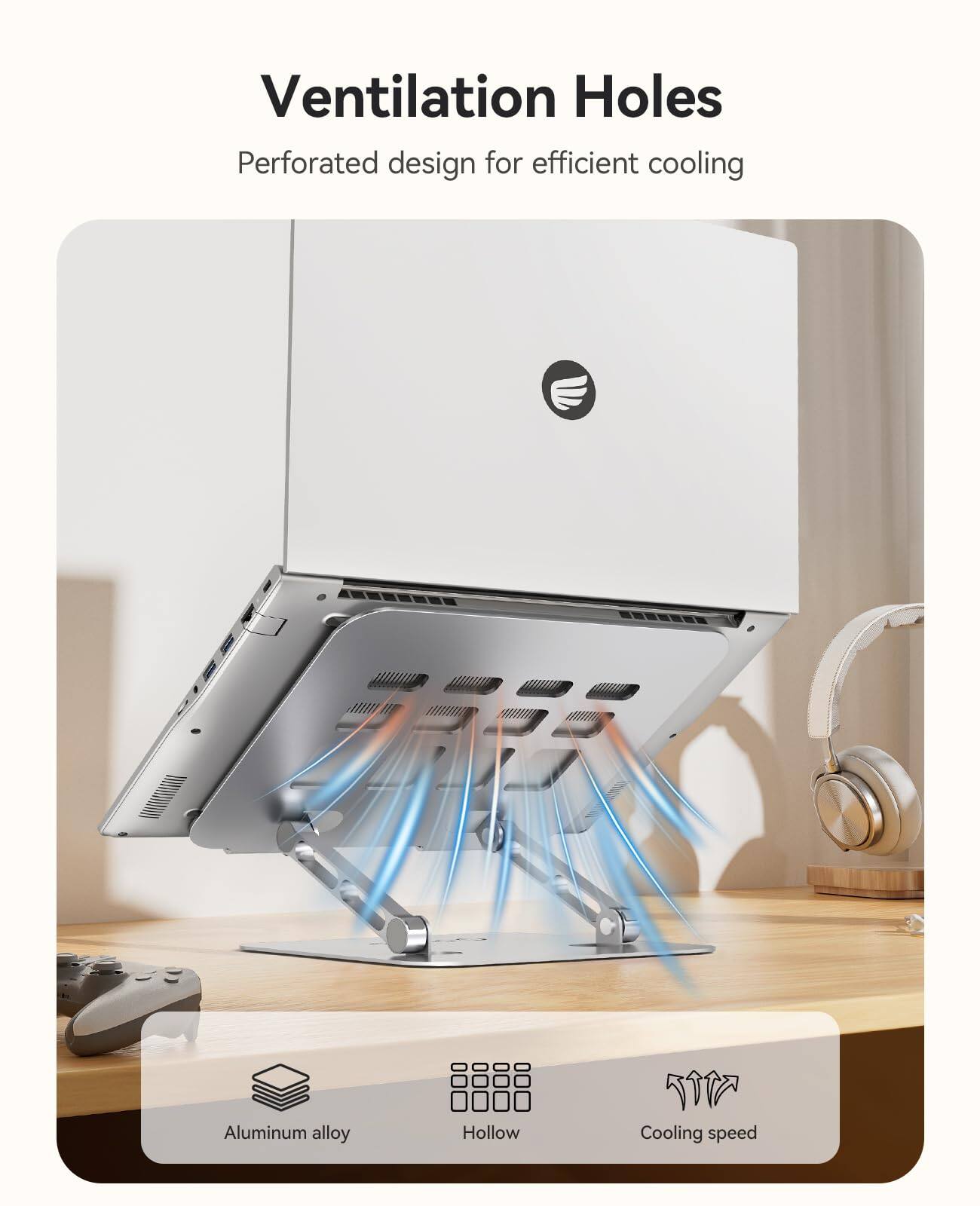 Ventilation Holes  
Perforated design for efficient cooling  

Aluminum alloy  
Hollow  
Cooling speed
