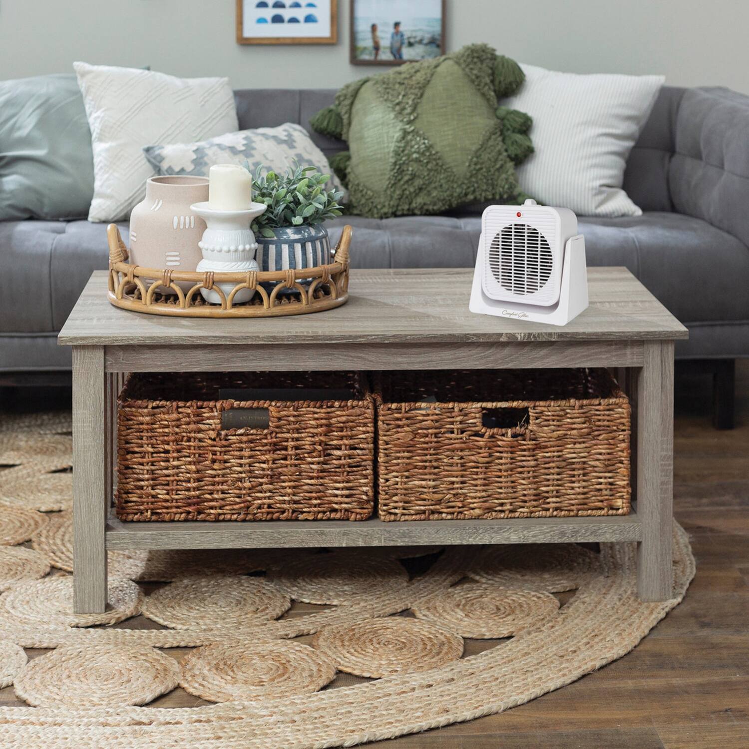 Alt View 4. Comfort Glow - EFH1527 1500-Watt Max Portable Electric Fan Heater with Tilting Base - White.