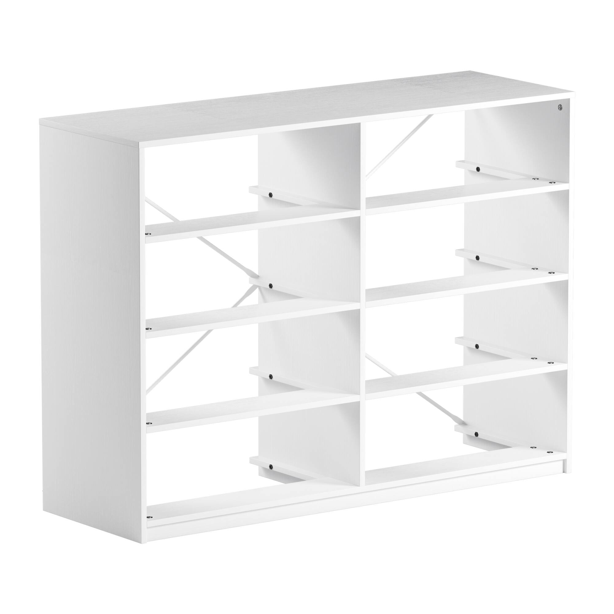 Alt View 7. GOODSILO - 8-Drawer Fabric Storage Dresser with Spacious Compartments and Sturdy Wooden Top - White.