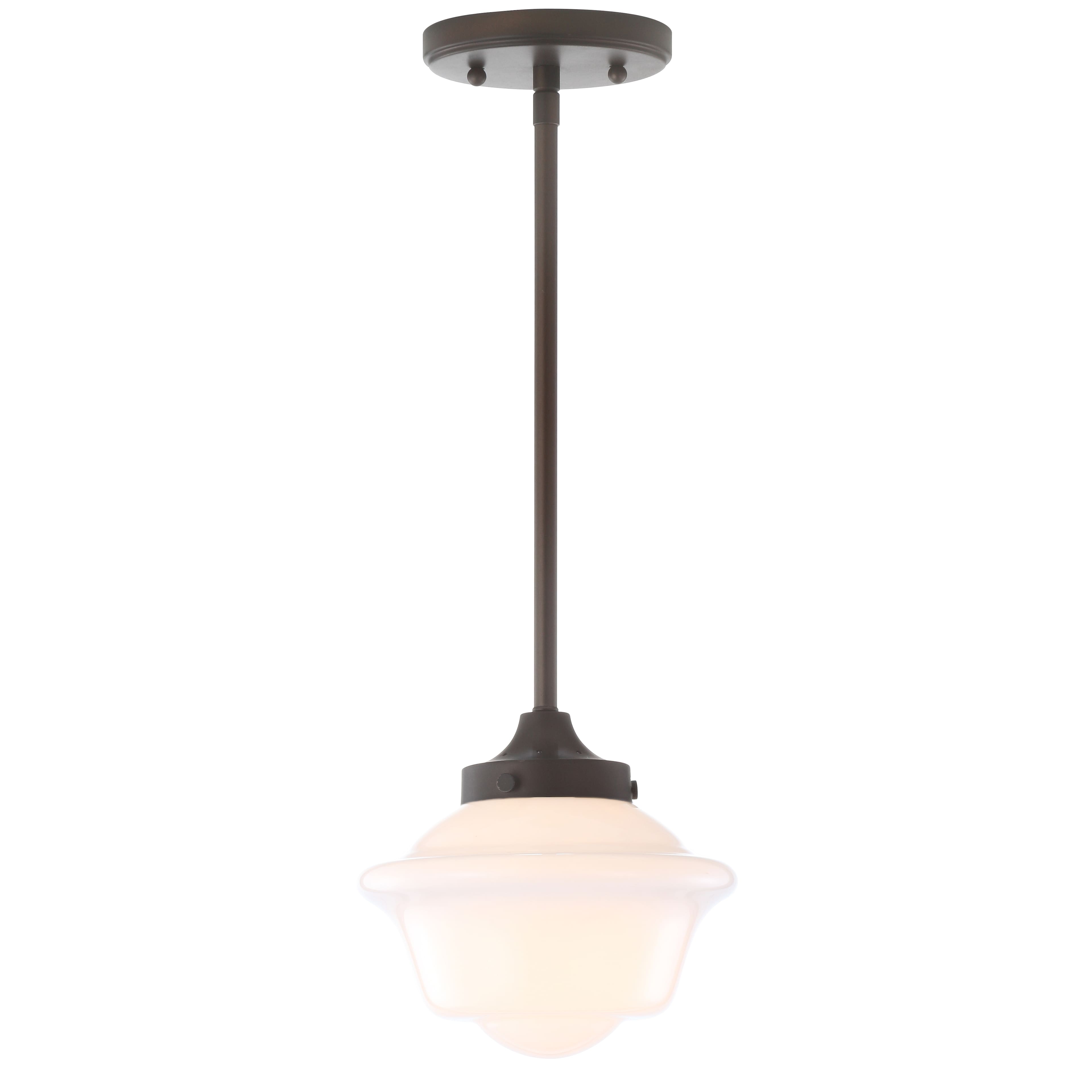 "Jonathan Y - Kurtz 7.25"" Adjustable Drop Metal/Glass LED Pendant, Oil Rubbed Bronze - Oil-Rubbed Bronze" price history on PriceWatchPro