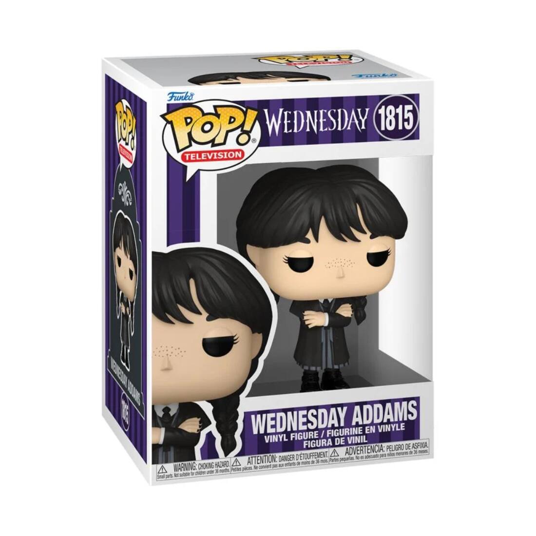 Funko POP!  
TELEVISION  

WEDNESDAY (1815)  

WEDNESDAY ADDAMS  
VINYL FIGURE / FIGURINE EN VINYLE / FIGURA DE VINIL  

WARNING: CHOKING HAZARD - Small parts. Not for children under 3 years.  
ATTENTION: PEUGURO DE ASFIXIA - ADVERTENCIA: PEUGURO DE ASFIXIA - ATTENTION: PEUGURO DE ASFIXIA - ADVERTENCIA: PEUGURO DE ASFIXIA - ATTENTION: PEUGURO DE ASFIXIA - ADVERTENCIA: PEUGURO DE ASFIXIA - ATTENTION: PEUGURO DE ASFIXIA - ADVERTENCIA: PEUGURO DE ASFIXIA - ATTENTION: PEUGURO DE ASFIXIA - ADVERTENCIA: PEUGURO DE ASFIXIA - ATTENTION: PEUGURO DE ASFIXIA - ADVERTENCIA: PEUGURO DE ASFIXIA - ATTENTION: PEUGURO DE ASFIXIA - ADVERTENCIA: PEUGURO DE ASFIXIA - ATTENTION: PEUGURO