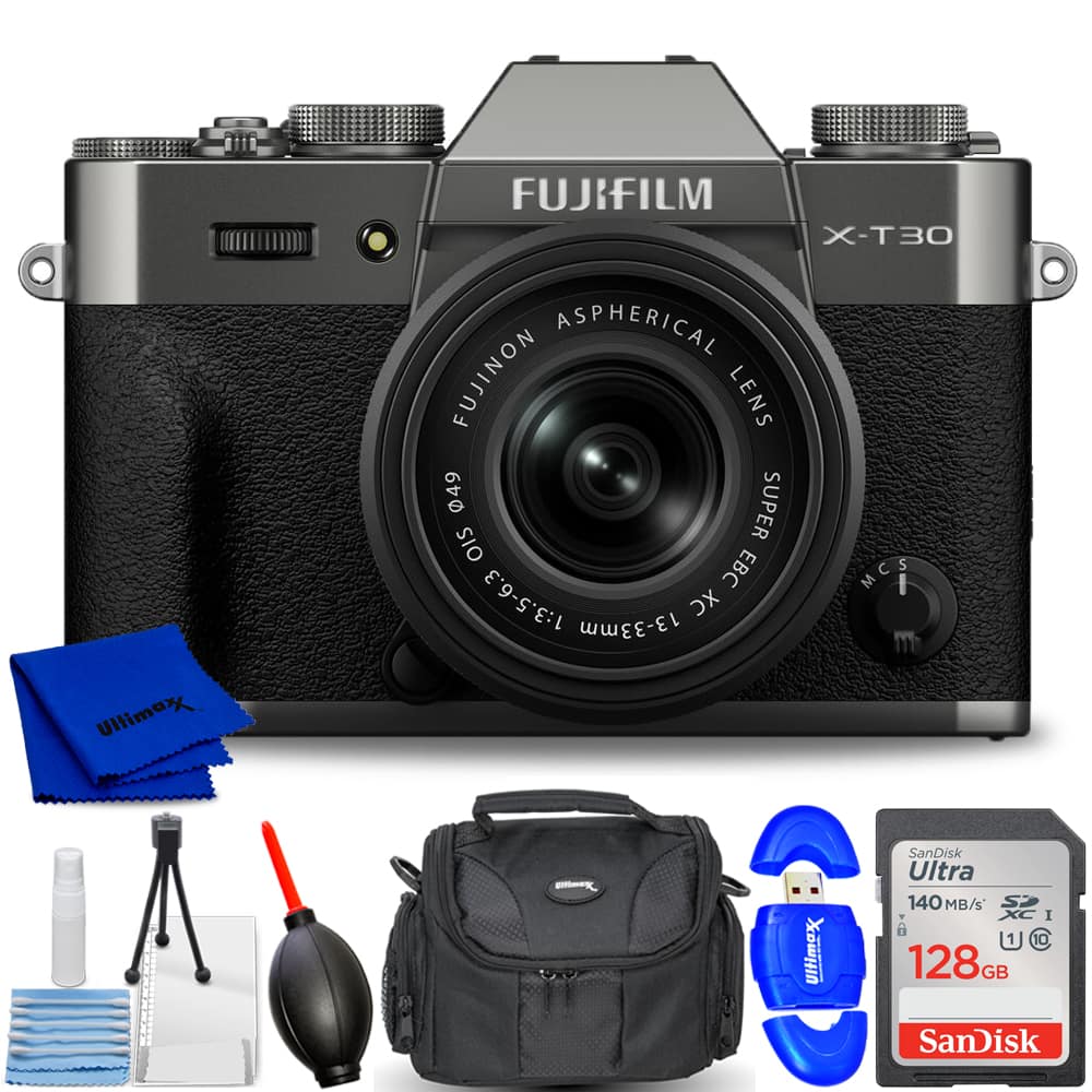 Fujifilm - X-T30 III Mirrorless Camera with 13-33mm Lens (Charcoal Silver) Kit
