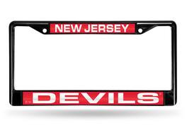 Rico Industries - New Jersey Devils Black Metal License Plate Frame Holder - Multi