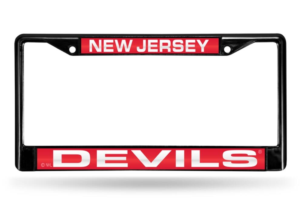 New Jersey Devils Black Metal License Plate Frame Holder
