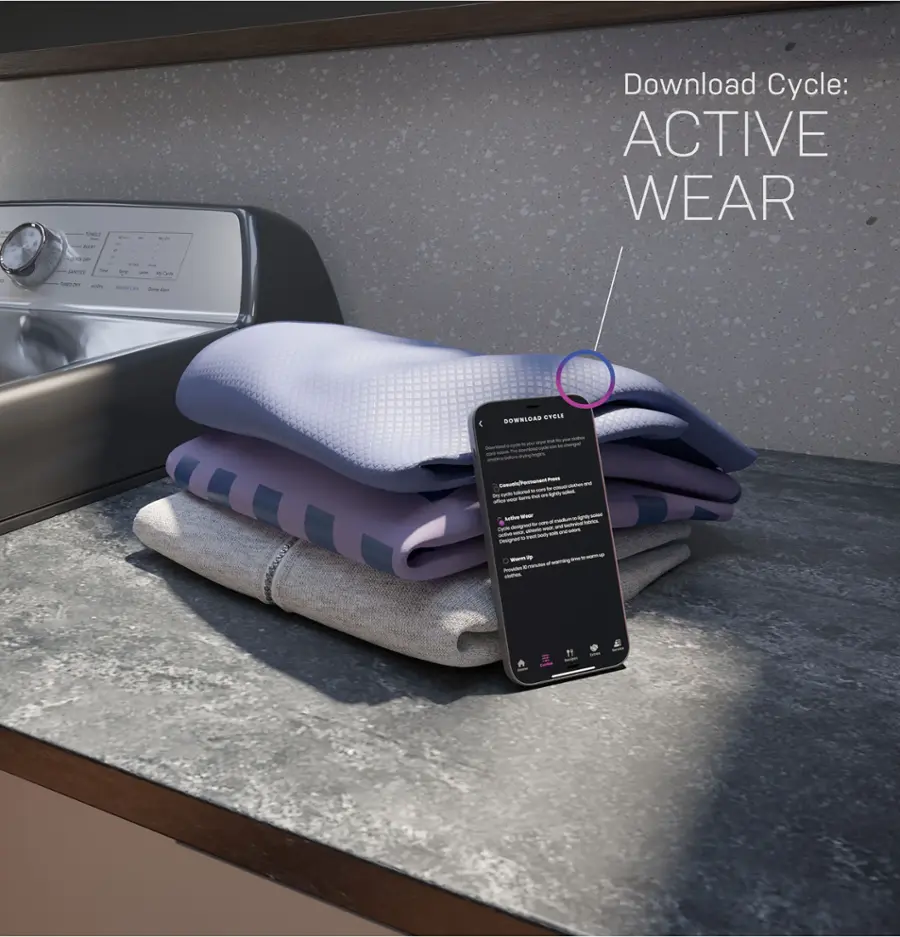 Alt View 22. GE Profile - 7.4 Cu. Ft. Smart Electric Dryer with Sanitize Cycle and Sensor Dry - Diamond Gray.