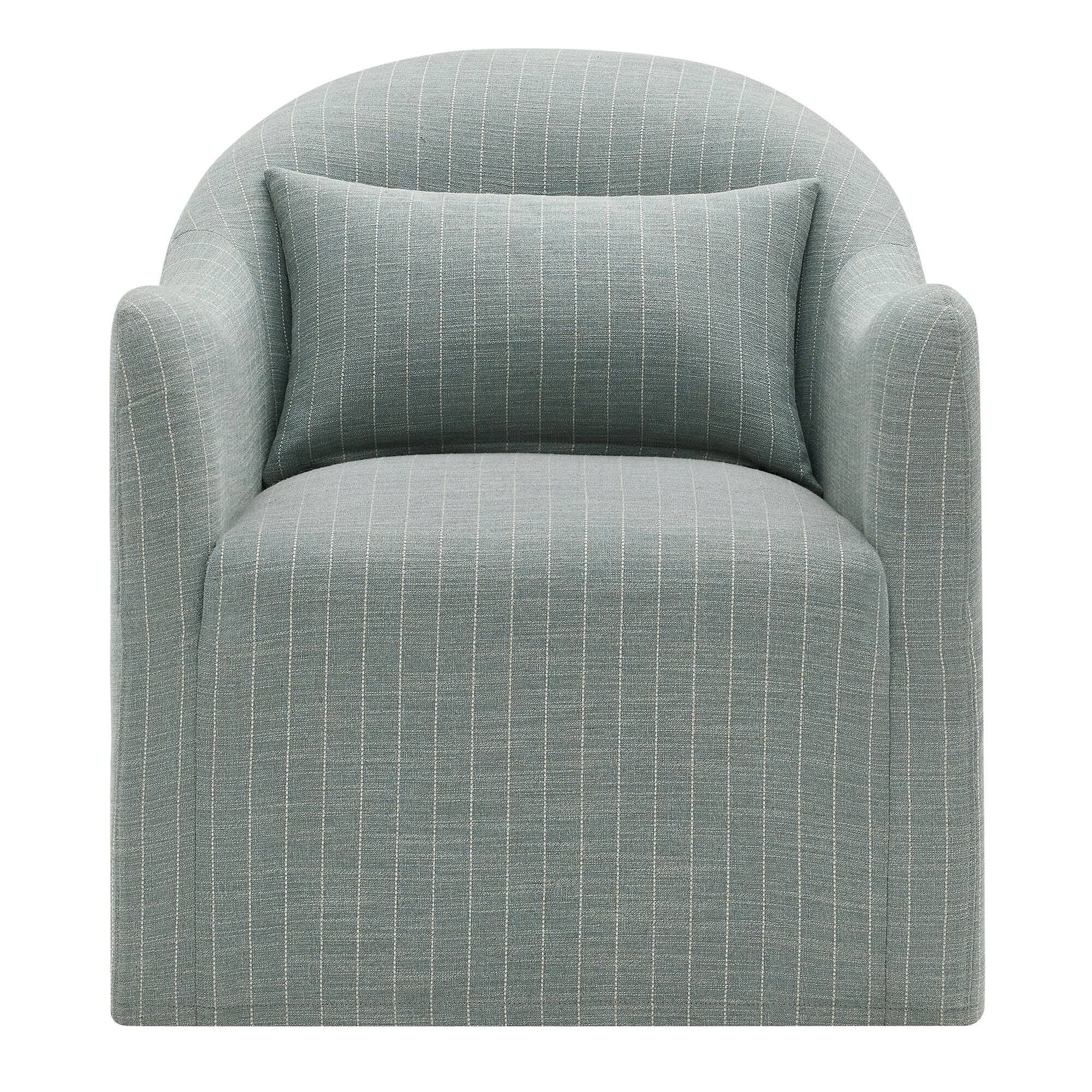 Alt View 4. Modway - Bardot Slipcovered Striped Accent Chair by Modway - Spa Blue Stripe.