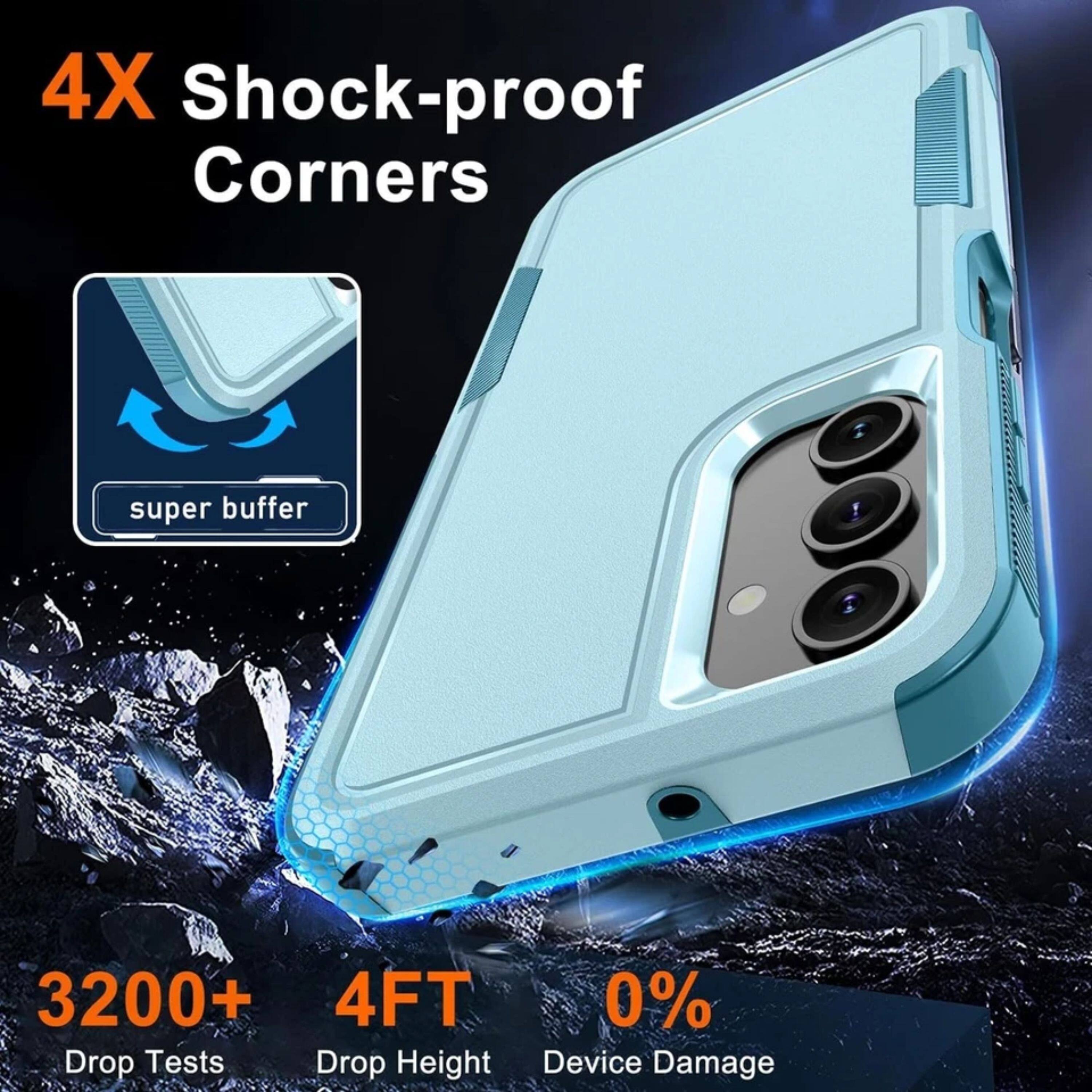 4X Shock-proof Corners  
super buffer  
3200+ Drop Tests  
4FT Drop Height  
0% Device Damage