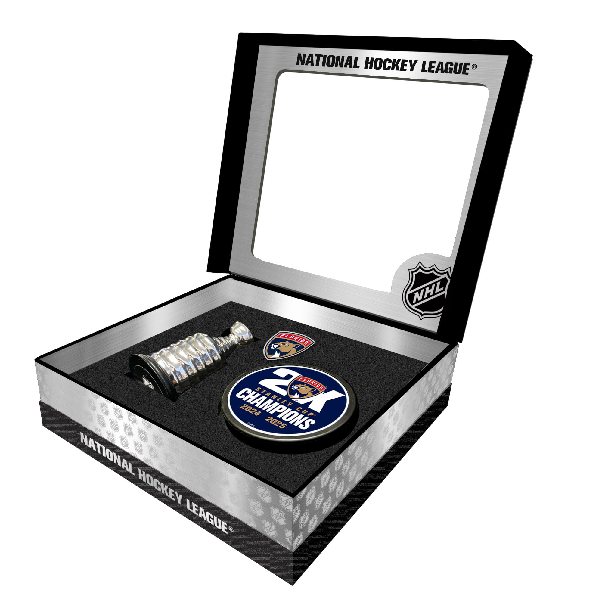 Mustang Drinkware - Florida Panthers Stanley Cup Champions Mini Replica Stanley Cup & Puck Gift Box Set - Multicolor