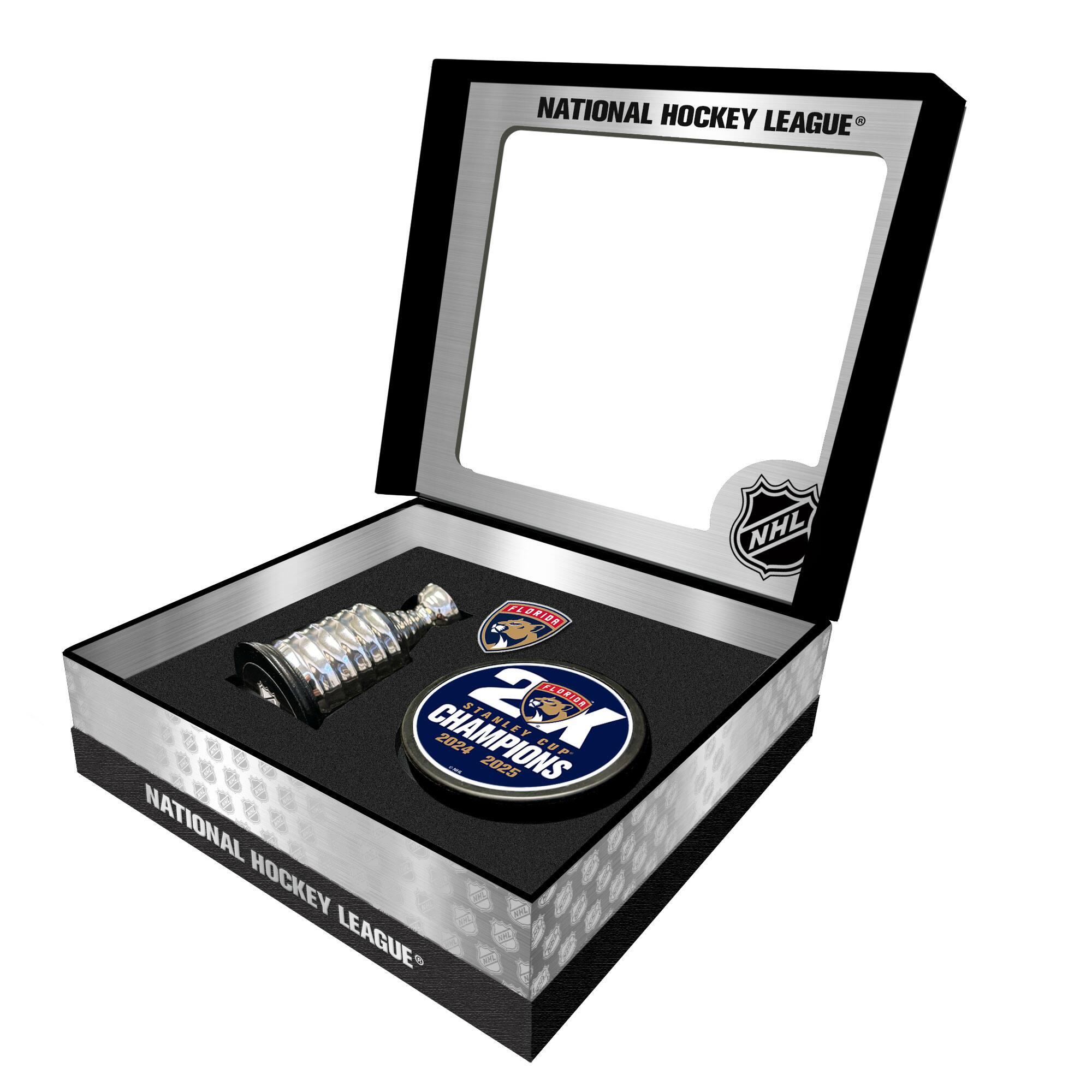 Mustang Drinkware - Florida Panthers Stanley Cup Champions Mini Replica Stanley Cup & Puck Gift Box Set - Multicolor