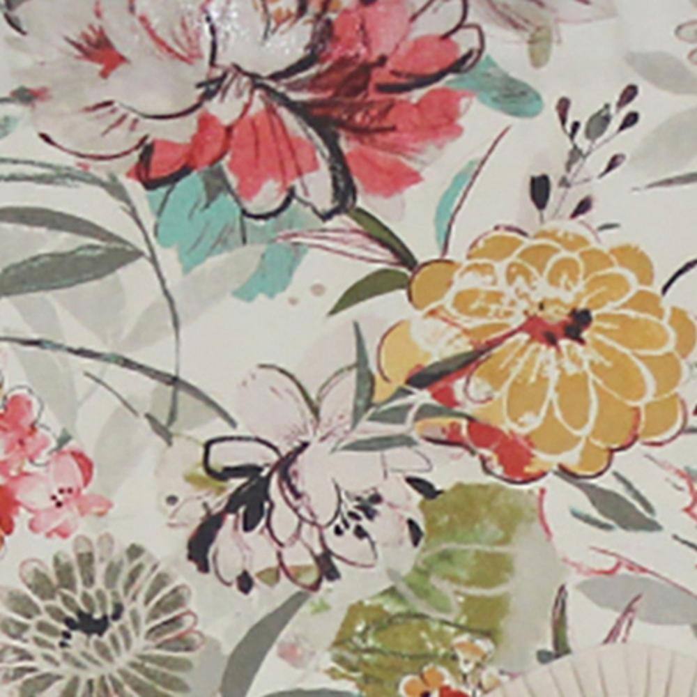 Left. RLF Home - RLF Home Kira Ruffle Provance 3" Rod Pocket Valance 50" x 16" Multicolor - Multi.