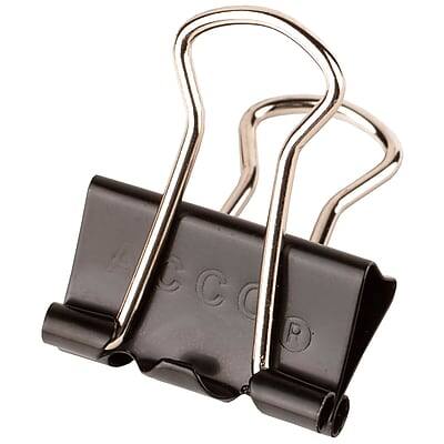 Alt View 3. ACCO - Mini Binder Clips, 0.25" Capacity, Black, 12 Clips/Pack (A7072010) - Black.