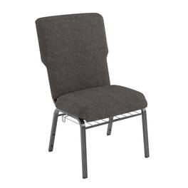 Flash Furniture - Advantage Charcoal Discount Church Chair - 21 in. Wide - Gray