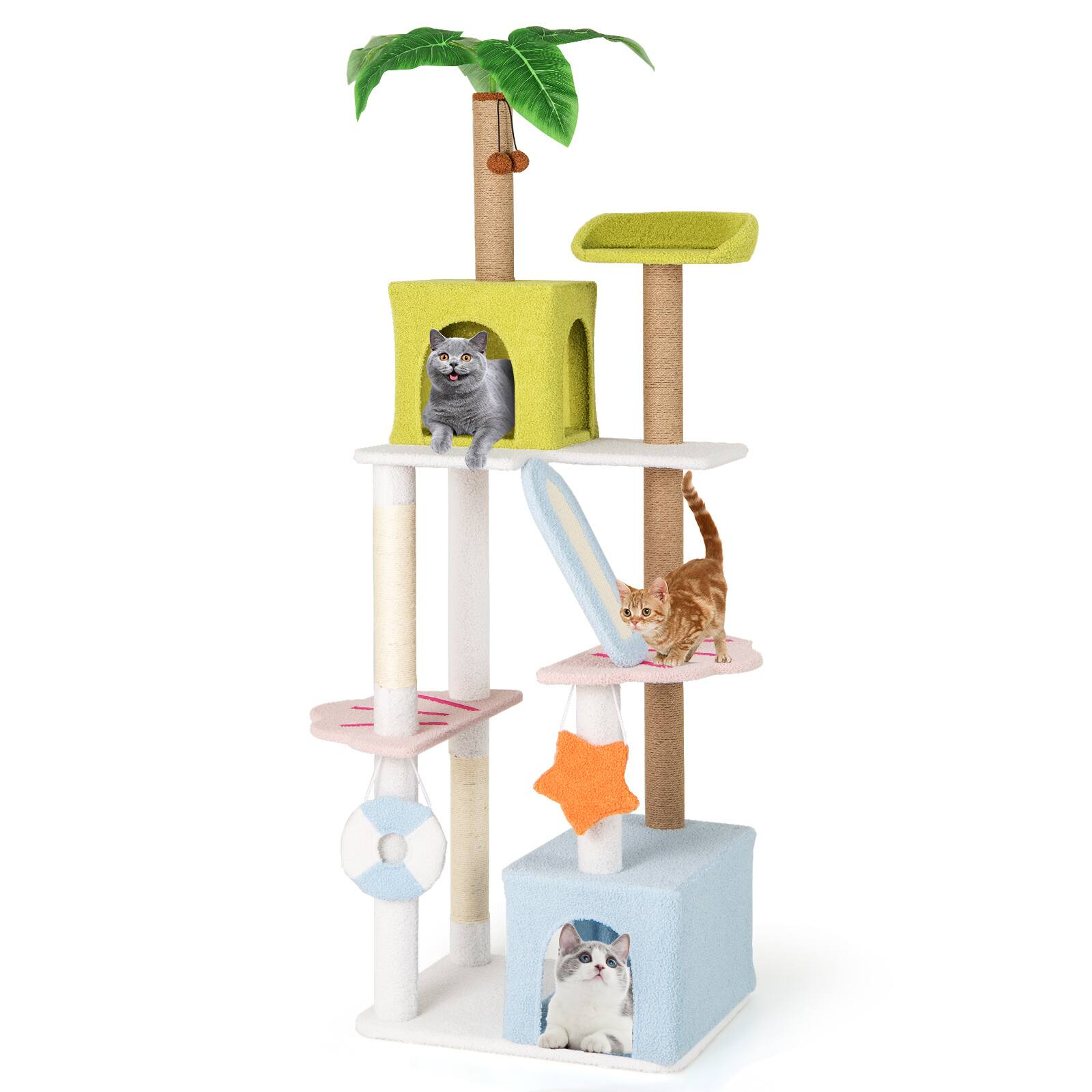 Gymax - 71'' Large Cat Tree Multi-level Cat Tower Furniture w/ Scratching Ramp price history on PriceWatchPro