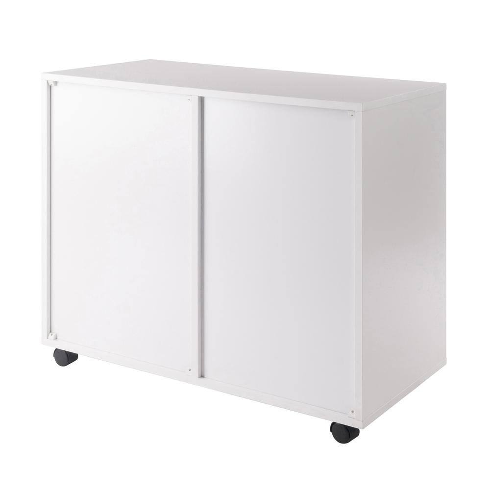 Left. FurniFact - Composite Wood Home Office Floor Cabinet with Filing Drawer - White.