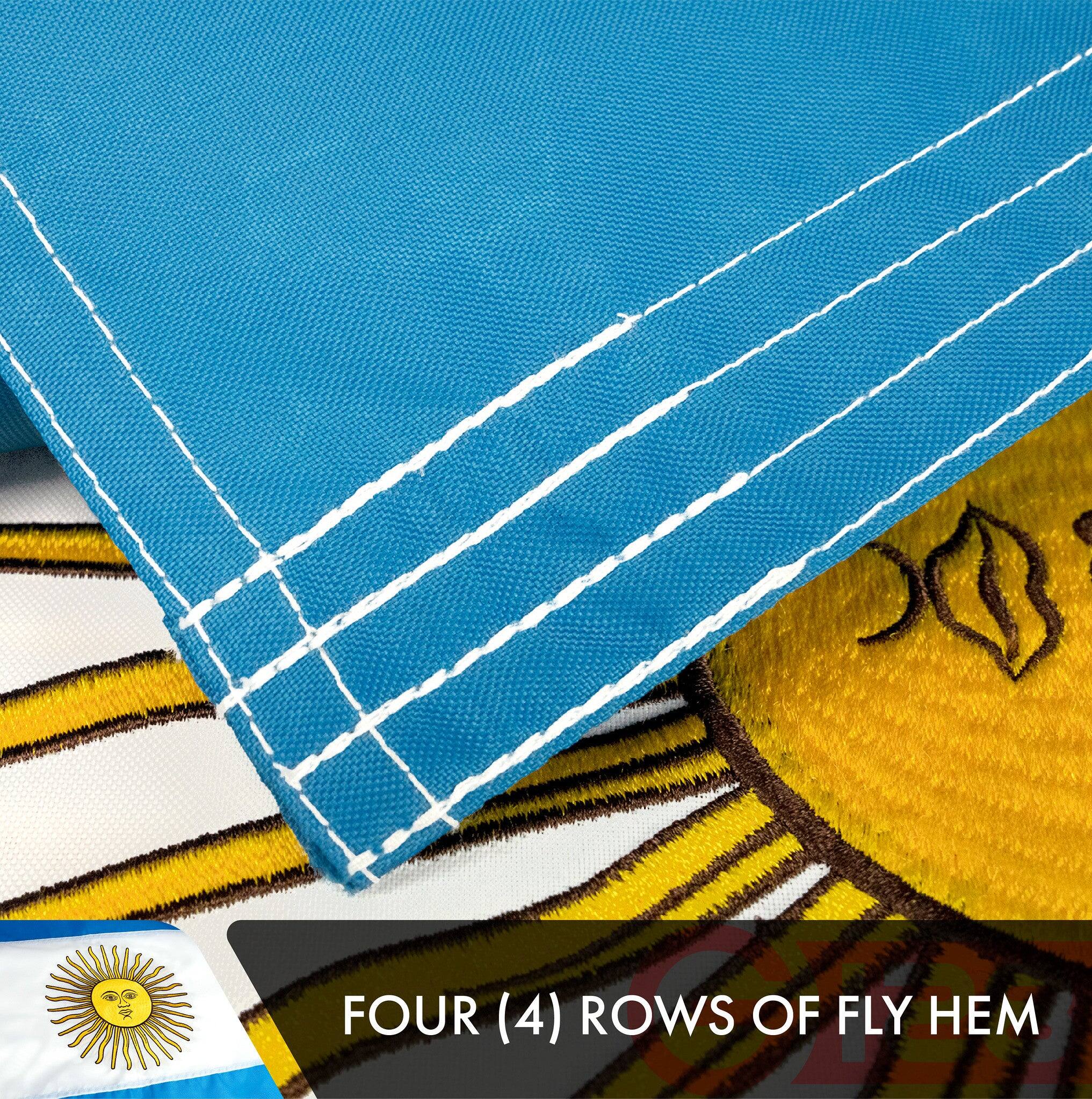 FOUR (4) ROWS OF FLY HEM