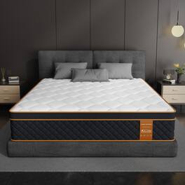 wondnuga - 10" Memory Foam Hybrid Mattress in a Box,Medium Firm and Individually Pocket Springs - Pressure Relief, Motion Isolation - Black
