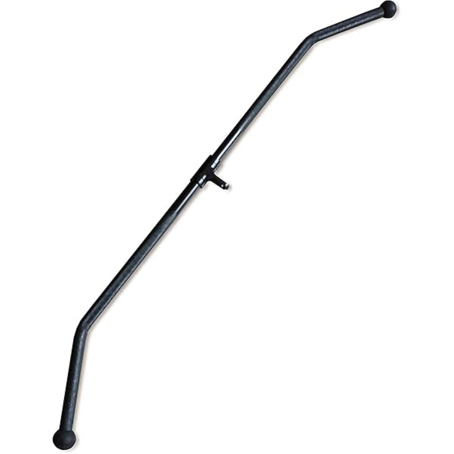 Alt View 1. Power Systems - Power Systems 48" Black Chrome Lat Bar, Knurled Grip - Black.