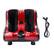 Angle. Costway - Shiatsu Kneading Rolling Vibration Heating Foot Calf Leg Massager - Red/Black.