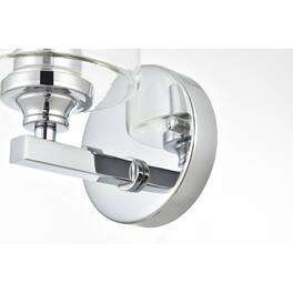 Living District - Mayson 1 light Bath Sconce - Chrome And Clear